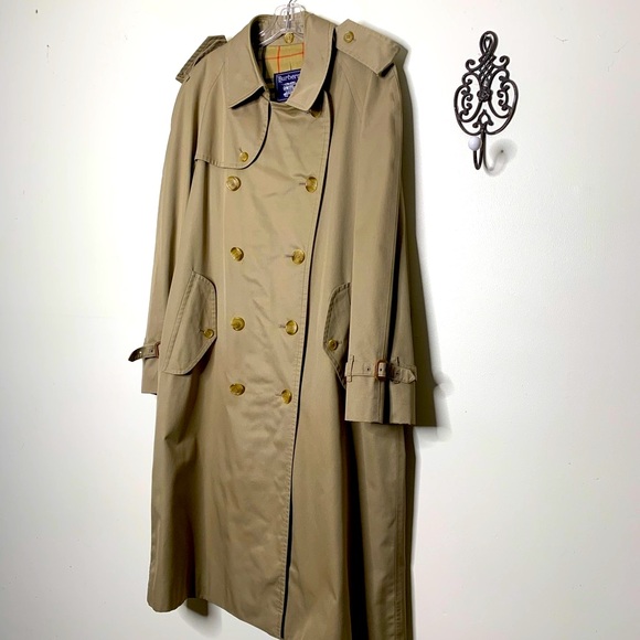 BURBERRY Long Kensington Trench w/ Removable Warm Lining Vintage Sz 44L - Picture 6 of 15